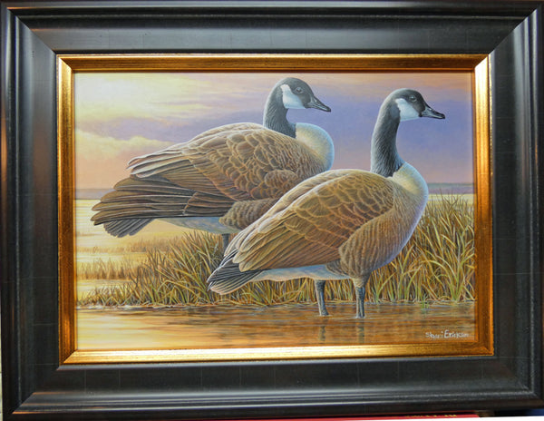 Sunset Marsh Acrylic Painting