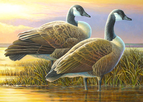 Sunset Marsh Acrylic Painting