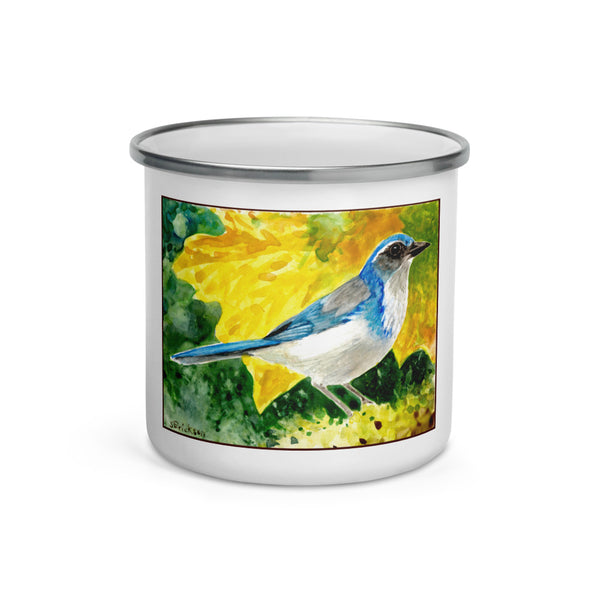 Scrub Jay Enamel Mug