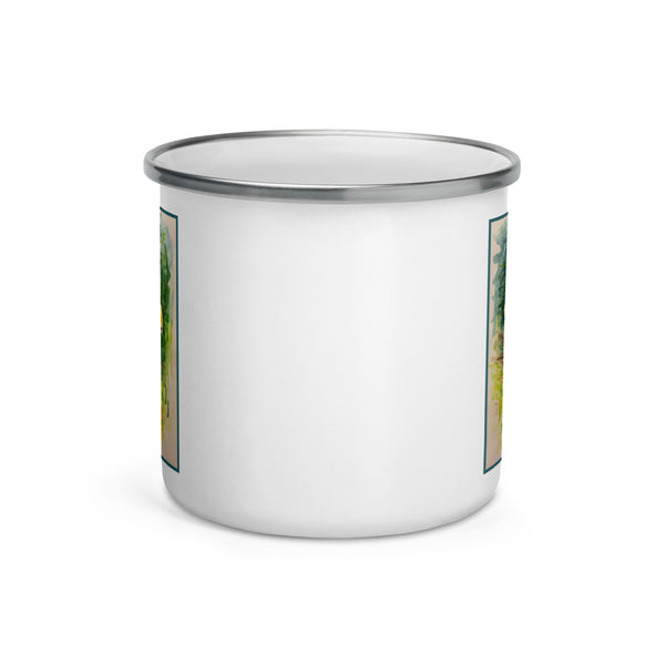 Mushroom Watercolor Enamel Mug