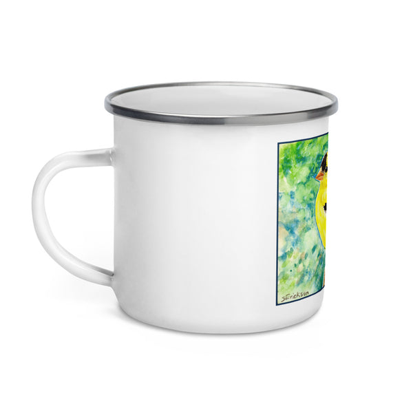 Goldfinch Enamel Mug