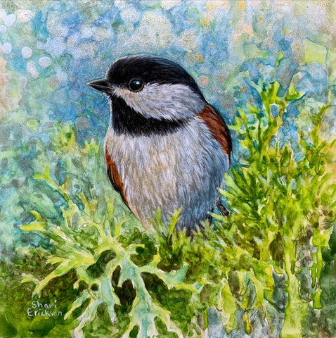 Chickadee Portrait - Sold