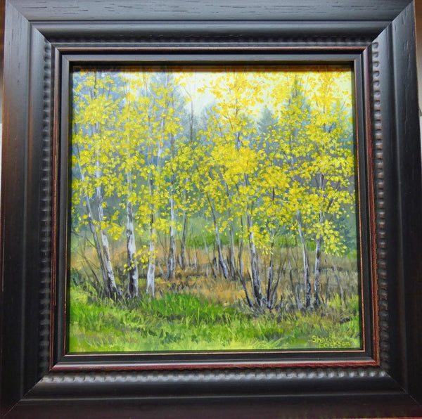Birches Acrylic Painting